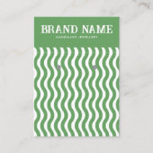 Boho  groene golf Oorbellen Display Kaart Visitekaartje (Voorkant)