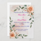 Boho Groene Huwelijksuitnodiging Kaart (Voorkant / Achterkant)