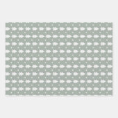 Boho groene kerstboom set van 3 inpakpapier vel (Voorkant 3)