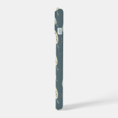 Boho groene kleur bladeren naadloos patroon iPhone 15 case (Linkerkant)