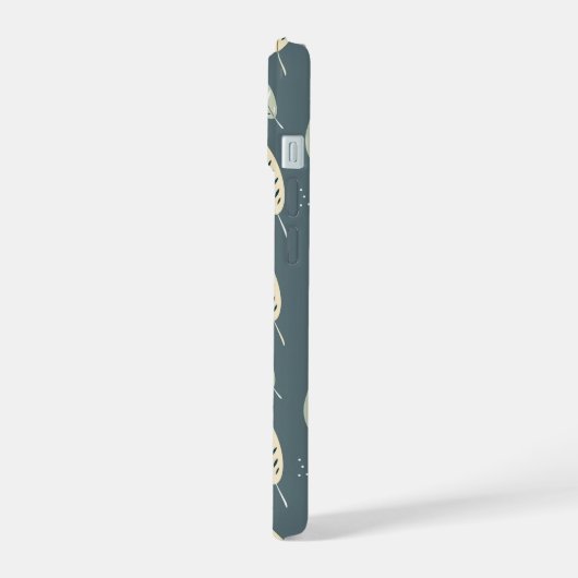 Boho groene kleur bladeren naadloos patroon iPhone 15 case (Linkerkant)