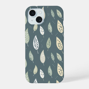 Boho groene kleur bladeren naadloos patroon iPhone 15 case