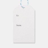 Boho groene roze oranje rustieke kerstbomen cadeaulabel (Achterkant)