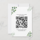 Boho Groene RSVP Kaart Uitnodiging (Achterkant)