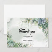 Boho groene sachtigen eucalyptus baby shower bedankkaart (Voorkant / Achterkant)