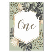 Boho Groene Sage Boy Wild Een Verjaardagstabel Num Kaart (Voorkant)