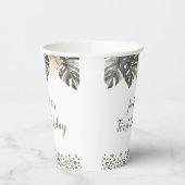 Boho Groene Sage Wild Een Verjaardagspapier Cup Papieren Bekers (Links)