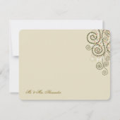 Boho Groene Stippen & Spiralen Elegante trouwfoto Bedankkaart (Voorkant)