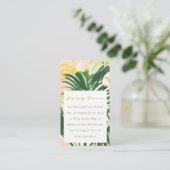 Boho Groene Tropische Palm Display Douche Baby Sho Informatiekaartje (Staand voorkant)