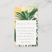Boho Groene Tropische Palm Display Douche Baby Sho Informatiekaartje (Voorkant)