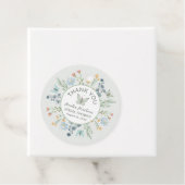 Boho Groene Vlinder & Bloemachtige Bruidsdouche Bedankjes Labels (In situ)