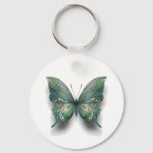 Boho Groene Vlinder Sleutelhanger – Artistieke Vle (Achterkant)
