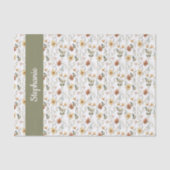 Boho groene wilde bloem waterverf tissuepapier (Voorkant)