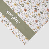 Boho groene wilde bloem waterverf tissuepapier (Detail)