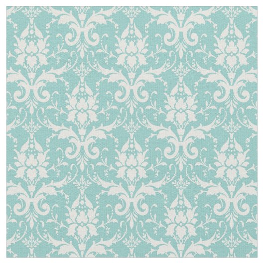Boho -groene witte florelegant vocht stof (Close Up)