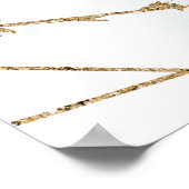 Boho Groenery Nabootsing Gouden Lijst Huwelijks Ti Poster (Hoek)