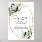 Boho Groenery Onthoude Ceremonie Bord Goud Decor Poster (Voorkant)