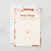 Boho Groovy Baby Bingo Baby shower Game Kaart (Voorkant)