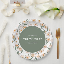 Boho Groovy Baby shower Papieren Bordje