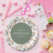 Boho  Groovy Baby shower Papieren Bordje (Feest)