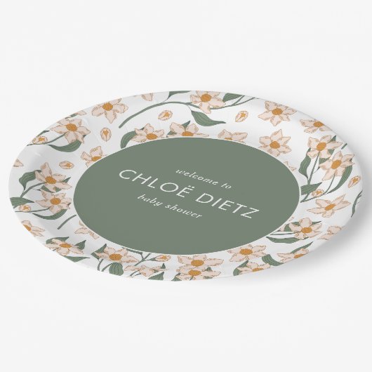 Boho  Groovy Baby shower Papieren Bordje (Gekanteld)