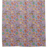 Boho Groovy Curtain Retro Pastel Bath Vibes Douchegordijn (Voorkant)
