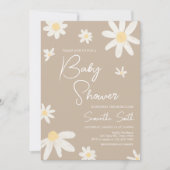 Boho Groovy Daisy-Baby shower Kaart (Voorkant)