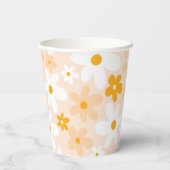 Boho Groovy Daisy Party Papieren Bekers (Achterkant)
