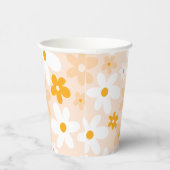 Boho Groovy Daisy Party Papieren Bekers (Rechts)
