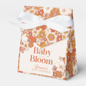 Boho Groovy Floral Baby in Bloom Baby shower Bedankdoosjes (Voorkant Zijde)
