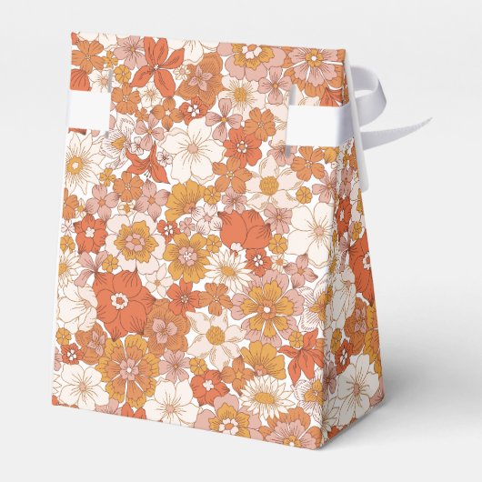 Boho Groovy Floral Baby in Bloom Baby shower Bedankdoosjes (Achterkant)