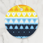 Boho Groovy Geometrisch Abstract AroAce Pride Flag Bedankjes Labels (Achterkant)