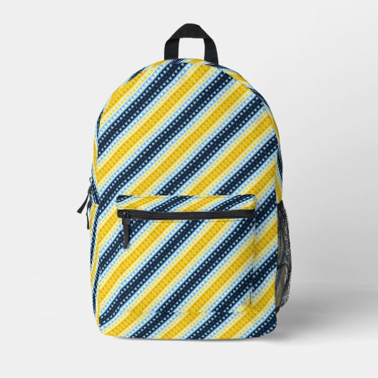 Boho Groovy Geometrisch Abstract AroAce Pride Flag Bedrukte Rugzak (Voorkant)