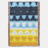 Boho Groovy Geometrisch Abstract AroAce Pride Flag Deken (Voorkant Verticaal)