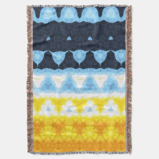 Boho Groovy Geometrisch Abstract AroAce Pride Flag Deken (Voorkant Verticaal)