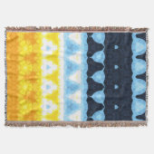 Boho Groovy Geometrisch Abstract AroAce Pride Flag Deken (Voorkant)