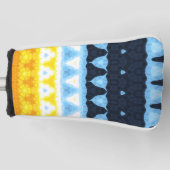 Boho Groovy Geometrisch Abstract AroAce Pride Flag Golfheadcover (Voorkant)