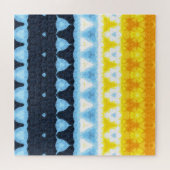 Boho Groovy Geometrisch Abstract AroAce Pride Flag Legpuzzel (Horizontaal)