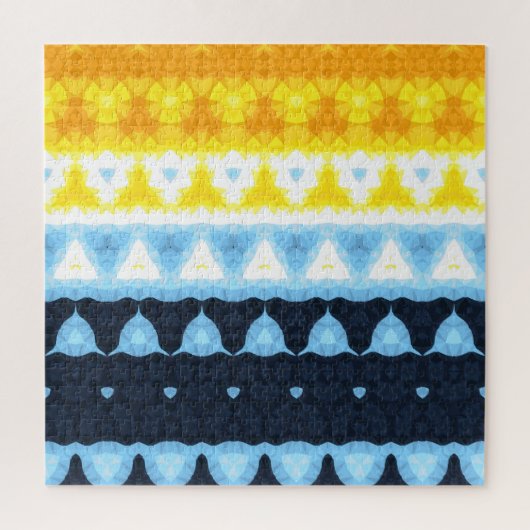 Boho Groovy Geometrisch Abstract AroAce Pride Flag Legpuzzel (Verticaal)
