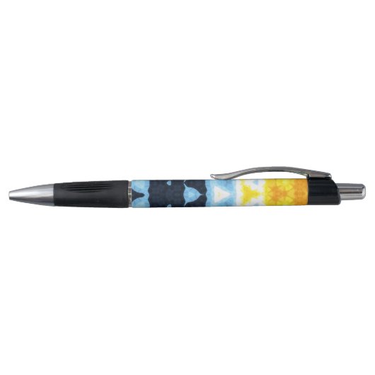 Boho Groovy Geometrisch Abstract AroAce Pride Flag Pen (Bovenkant)