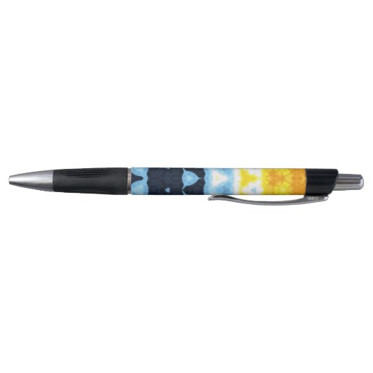Boho Groovy Geometrisch Abstract AroAce Pride Flag Pen (Bodem)