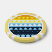 Boho Groovy Geometrisch Abstract AroAce Pride Flag Poker Chips (Enkel)
