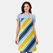 Boho Groovy Geometrisch Abstract AroAce Pride Flag Schort (Gedragen)