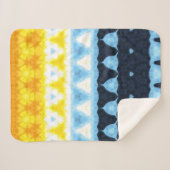 Boho Groovy Geometrisch Abstract AroAce Pride Flag Sherpa Deken (Voorkant (horizontaal))