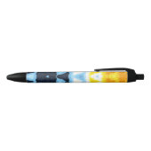 Boho Groovy Geometrisch Abstract AroAce Pride Flag Zwarte Inkt Pen (Bovenkant)