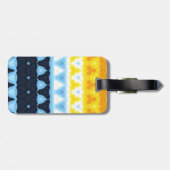 Boho Groovy Geometrische Abstracte AroAce Pride Vl Bagagelabel (Achterkant horizontaal)