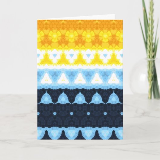 Boho Groovy Geometrische Abstracte AroAce Pride Vl Bedankkaart (Voorkant)