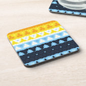Boho Groovy Geometrische Abstracte AroAce Pride Vl Bier Onderzetter (Linkerzijde)