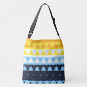 Boho Groovy Geometrische Abstracte AroAce Pride Vl Crossbody Tas (Achterkant)