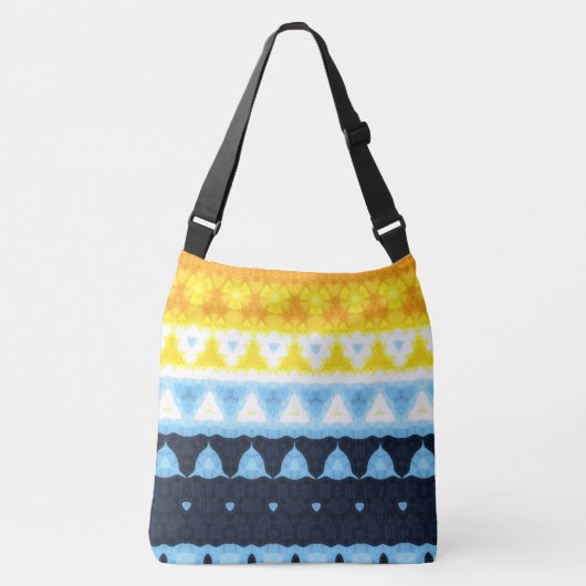 Boho Groovy Geometrische Abstracte AroAce Pride Vl Crossbody Tas (Voorkant)